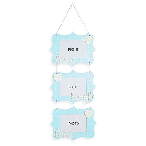 Blue Wooden Photo Frame Live-Laugh-Love