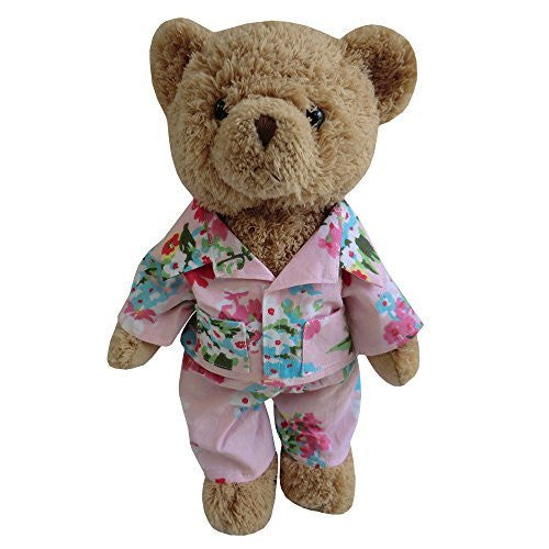 TEDDY BEAR WITH PINK FLORAL PJ'S