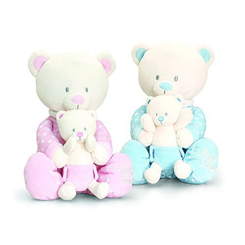 keel 25cm baby bear in onesie suit blue with teddy