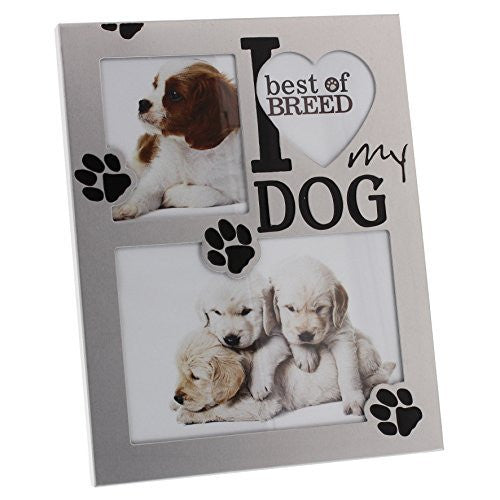I love my Dog Brushed Aluminium Photo Frame Juliana Best of Breed Collection