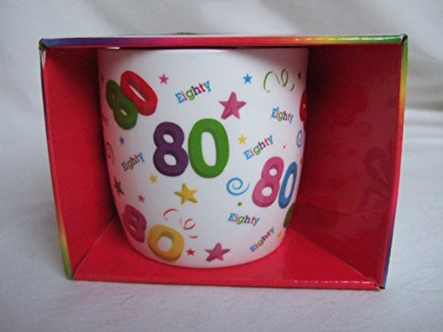 80th Birthday Ceramic Mug in presentation box