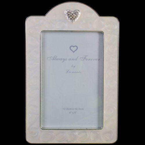 Leonardo Enamel and diamante heart frame 4×6 inch