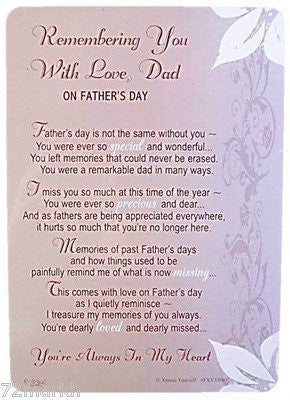 Xpress-vous Remembering You Dad Father's Day  card