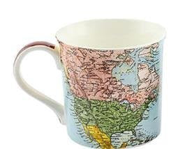 World Traveller Map Mug in a Gift Box