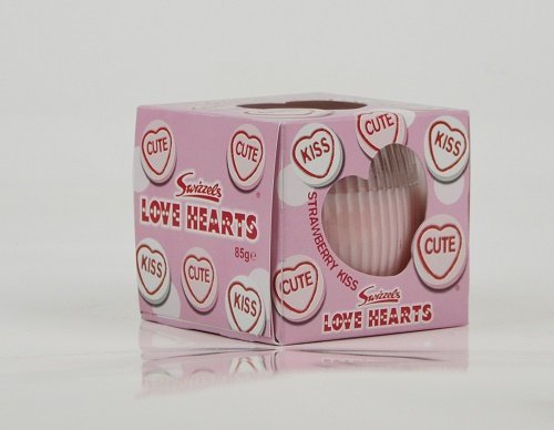 LOVE HEARTS 85g GLASS JAR SCENTED CANDLE SCENT CANDLES STRAWBERRY KISS NEW