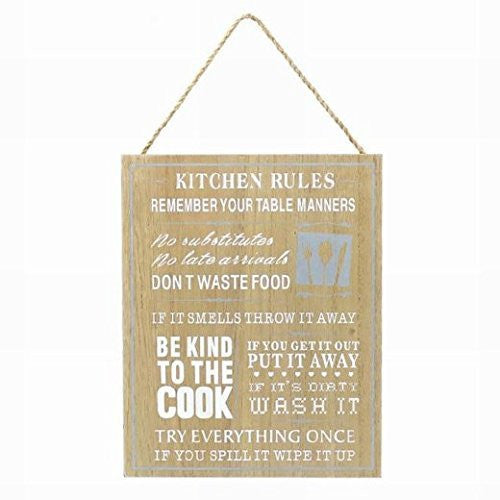 Plaque - Wooden Kitchen Rules