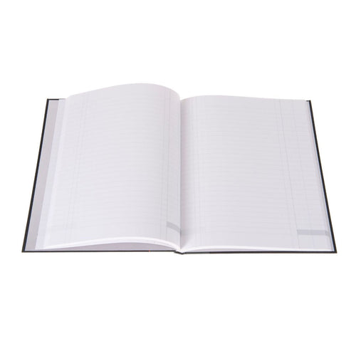 Ideal - Quarto Cashbook Casebound  Double Cash - 192 Pages  - Black (574)