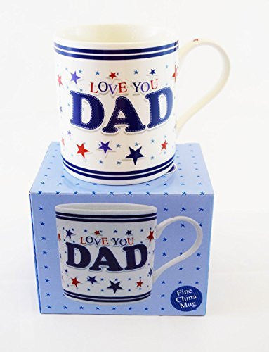 Love You Dad Fathers Day Daddy Birthday Tea Coffee Cup Mug Star Cute Mens Gift