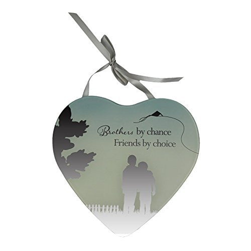 Brothers by chance friends by choice Reflections from the Heart Mirrored Hanging Plaque