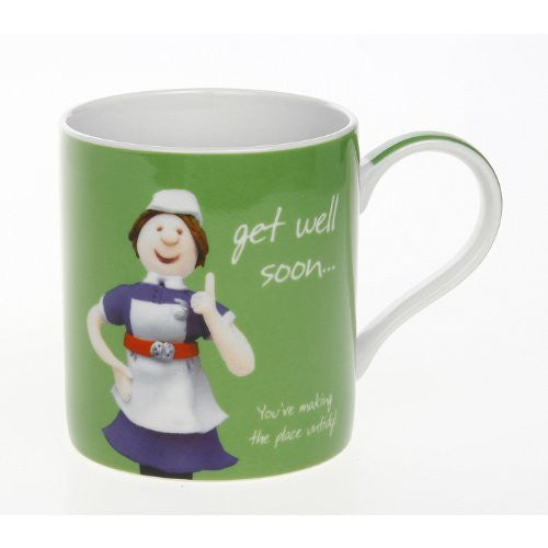 Lesser Pavey Mug en porcelaine Inscription "Get Well Soon Coffret cadeau Fun Animated Par Holy Mackerel