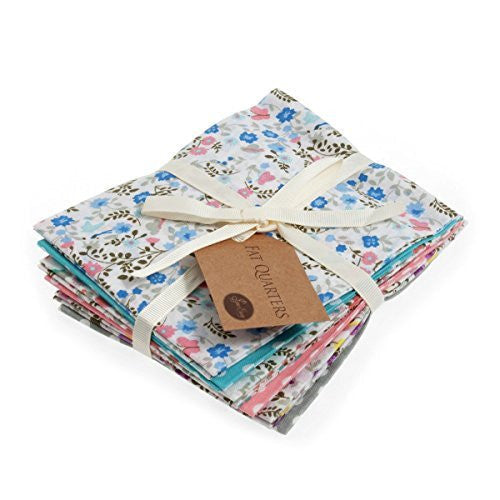 Fat Quarter Bundle: Cotton: 6 x 54cm x 45cm: Ditsy Butterfly