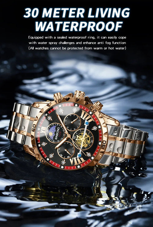 Luxury Men's Watches Trend Fashion Original Quartz Watch for Man Flywheel Style