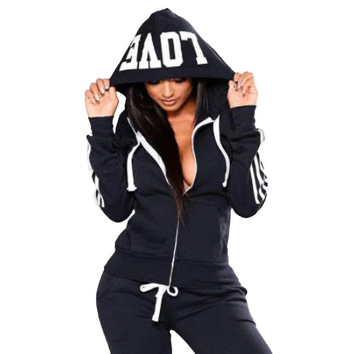 Women's Hooded Jogging Tracksuit