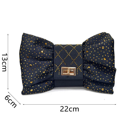 Women's Italian Party Shoes and Bag Set With Elegant Diamond Butterfly