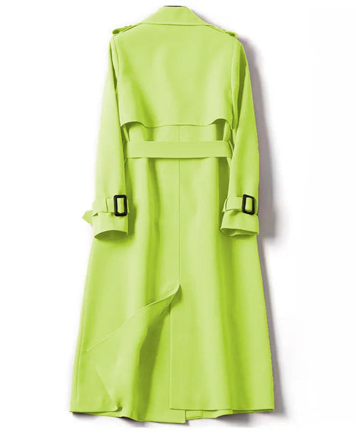 Long Sleeve Trench Coat For Women Office Long Outerwears Jacket