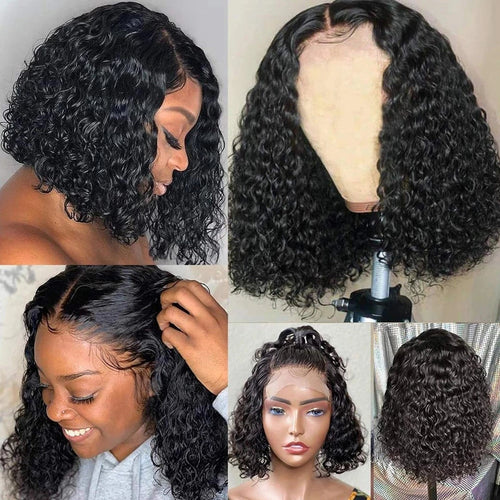 Afro Kinky Curly Short Bob Wig 13x4 Bob Wigs Human Hair Jerry Curly Lace Front