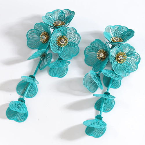 Best Lady 3pcs Handmade Flower Inlaid Rhinestone Vintage Jewelry Set - Perfect