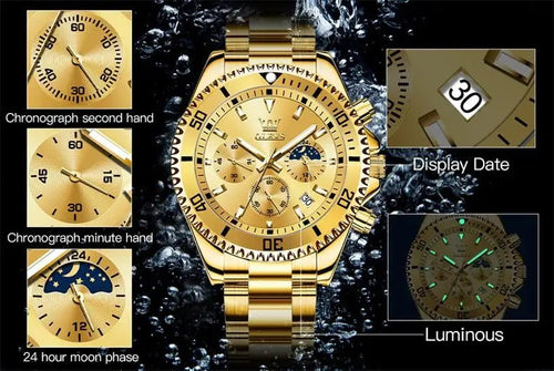 OLEVS Men's Watches Top Brand Luxury Watch for Men Original Waterproof