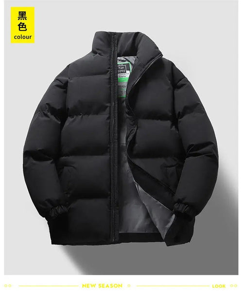 Men's Winter Thick Sports Trendy Stand Up Collar Parka Jacket
