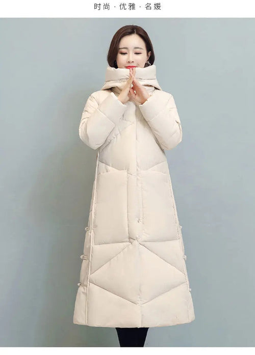 Women's Fashionable Thick Cotton padded Warm Snow Outerwear Windproof Hooded
