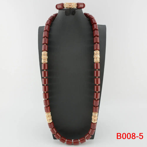 Traditional Nigerian Wedding Artificial Coral Beads Bridal Jewelry Sets African