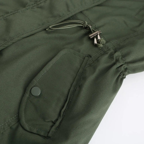 Double Sided Women's winter Thick Detachable Zipper Parka Jacket