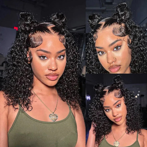 Mongolian Kinky Curly Wig Human Hair 13x4 Curly Lace Front Human Hair Wigs Deep