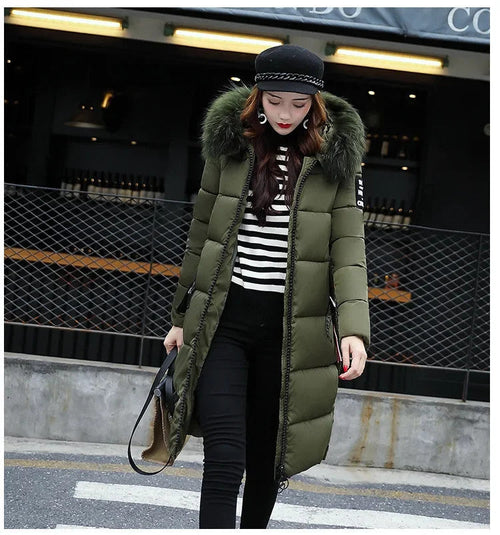 Women's Long down Hooded Jacket