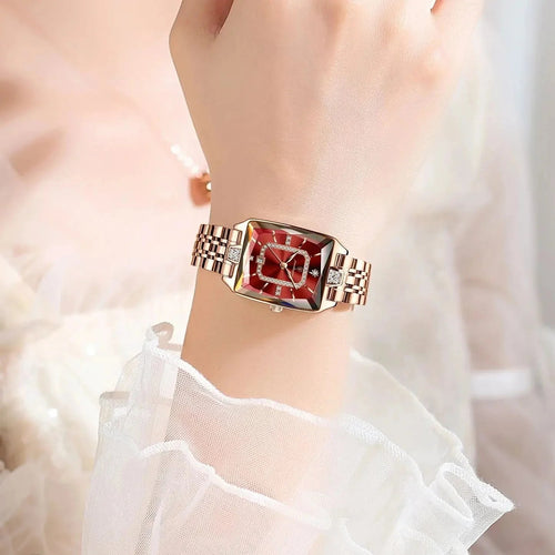 Luxury Elegant Watch For Women Date Waterproof Rectangle Ladies Watch