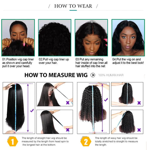 Mongolian Kinky Curly Wig Human Hair 13x4 Curly Lace Front Human Hair Wigs Deep