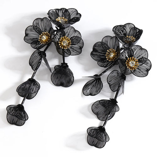 Best Lady 3pcs Handmade Flower Inlaid Rhinestone Vintage Jewelry Set - Perfect