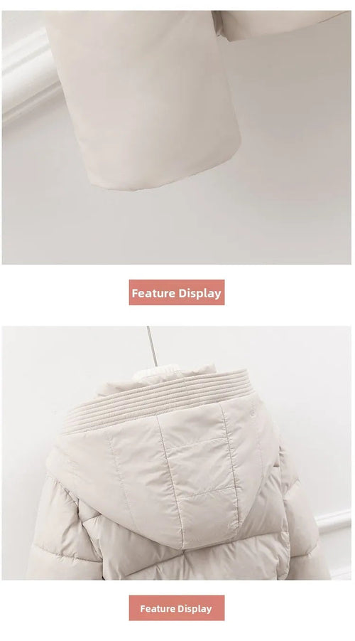 Women's Padded Cotton Thick Winter Coat with Hoodie
