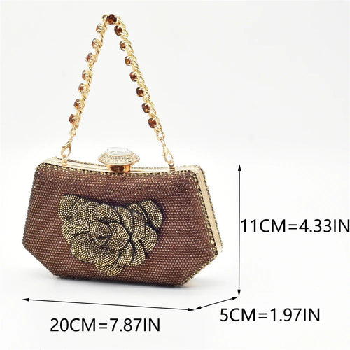 Women's Shoe and Bag Set Latest Luxury Italian Rhinstone Design for Wedding and