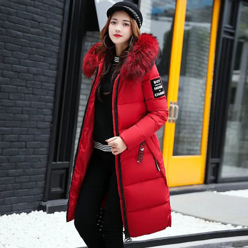 Women's Long down Hooded Jacket