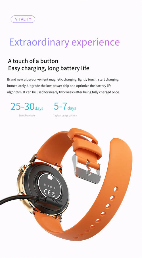 2025 New Smartwatch Women AMOLED HD Screen Always On Display Bluetooth Call