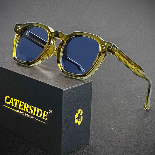 Retro Punk Men Sunglasses Small Frame Square Personalized Design Sun Glasses