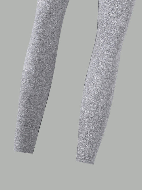 Spring and Autumn girls elastic knit base tight pants 3 pieces - black - white