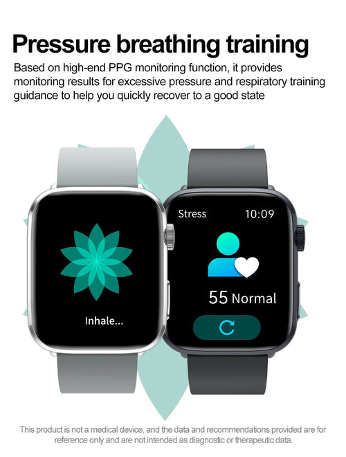 2025 AI Diagnosis NFC Smart Watch Women 1.85 inch AMOLED Blood pressure Heart