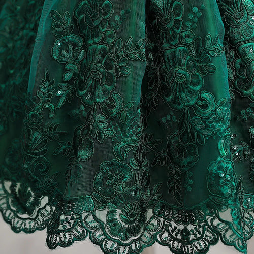 Girls And Toddler Long Sleeve Lace Birthday Tutu Princess Dress