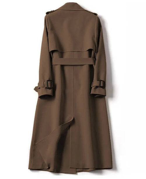 Long Sleeve Trench Coat For Women Office Long Outerwears Jacket