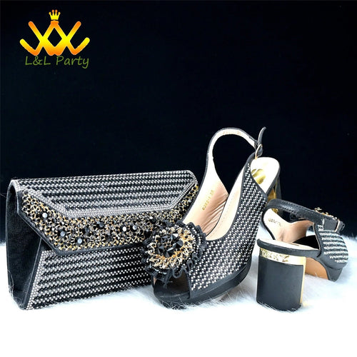 2025 Special New Arrivals Italian Women Shoes and Bag to Match in Green Color