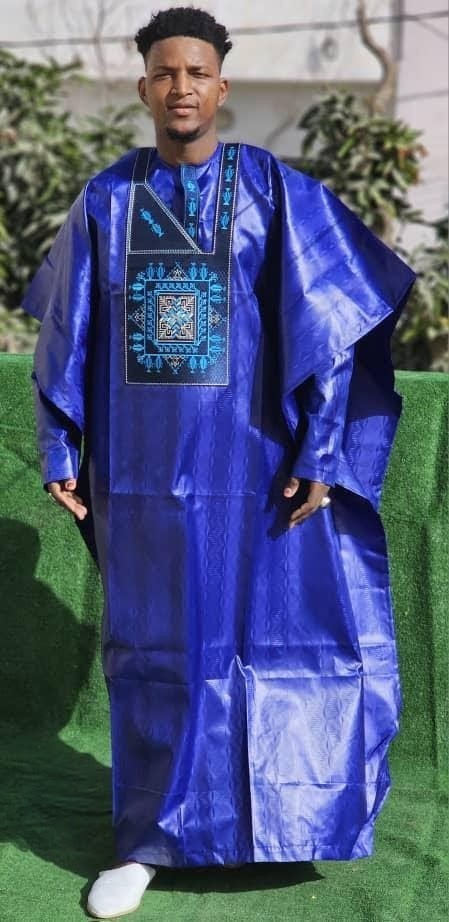 African Clothing For Men Traditional Bazin Riche Embroidery Design Top Long
