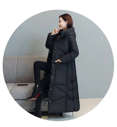 Women's Fashionable Thick Cotton padded Warm Snow Outerwear Windproof Hooded