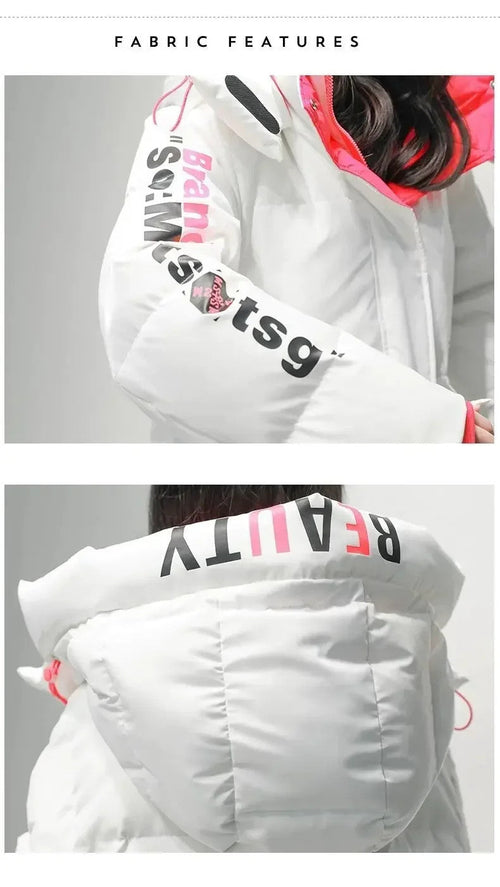 Women's Glossy Waterproof Thick Loose Outerwear Warm Parka Snow Down Jacket