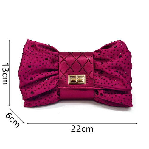 Women's Italian Party Shoes and Bag Set With Elegant Diamond Butterfly