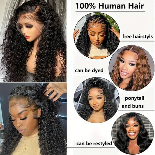 Wear And Go Best Water Wave 13x4 HD Lace Frontal Wig Wet Glueless Deep Water 180