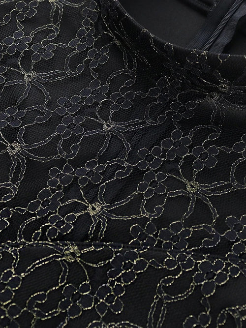 Black Long Prom Dresses High Neck Lace Patchwork Bodycon Women Evening Cocktail
