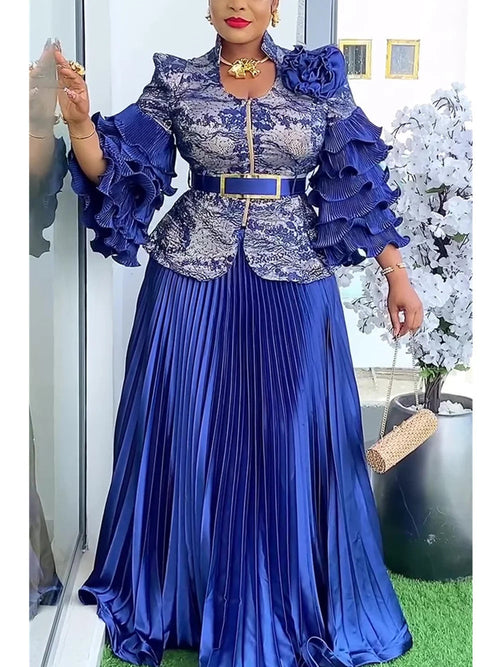 African Clothes for Women 2 PCS Sets Tops And Skirts Suits Dashiki Ankara