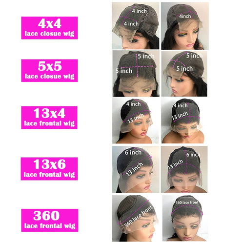 Body Wave Lace Front Human Hair Wig 30 40 Inches 200 Density Brazilian Remy