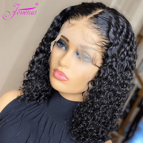 Mongolian Kinky Curly Wig Human Hair 13x4 Curly Lace Front Human Hair Wigs Deep